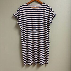 UNIQLO Scandinavian Pattern Collection Women Shift Dress Size M Cotton Lagenlook